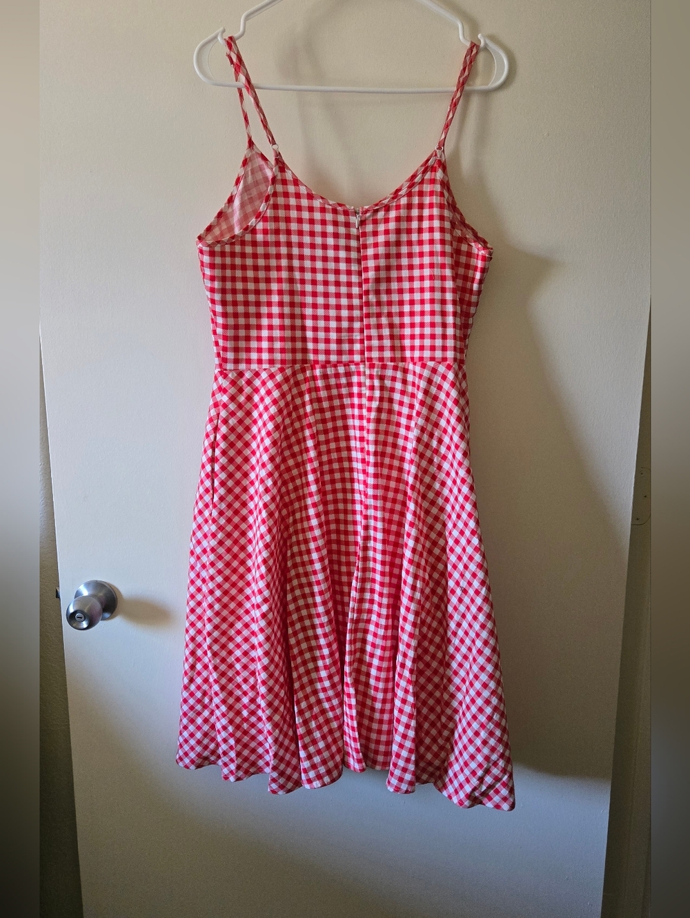Voodoo Vixen Gingham Floral Flare Dress - Picture 7 of 7